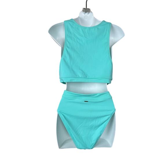 Victoria's Secret Tankini Swimsuit Size L – Turquoise Two-Piece Set - Picture 6 of 8